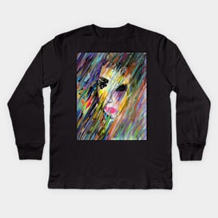 Colorful portrait Kids Long Sleeve T-Shirt